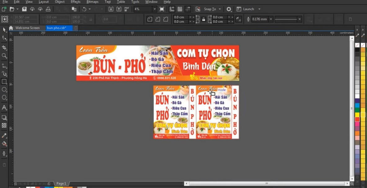 Sản phẩm 2 của học viên coreldraw tại TPHCM