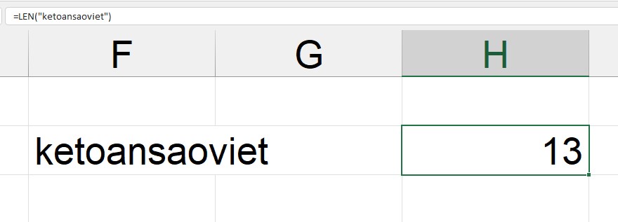 Hàm LEN Trong Excel