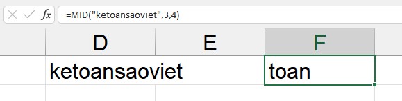 Hàm MID trong Excel