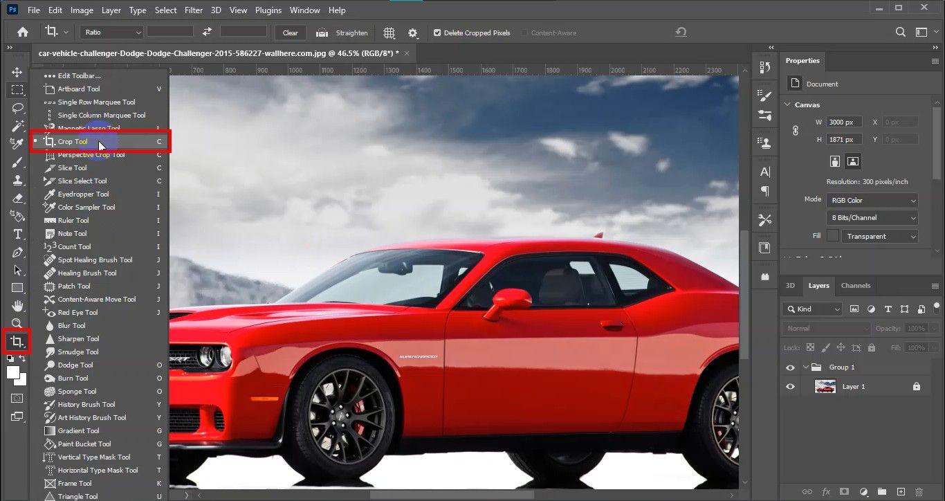 cách cắt hình trong photoshop