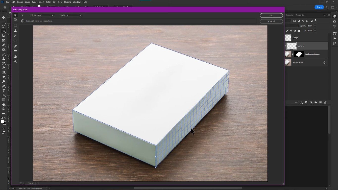 Bước 3 bài học photoshop mockup