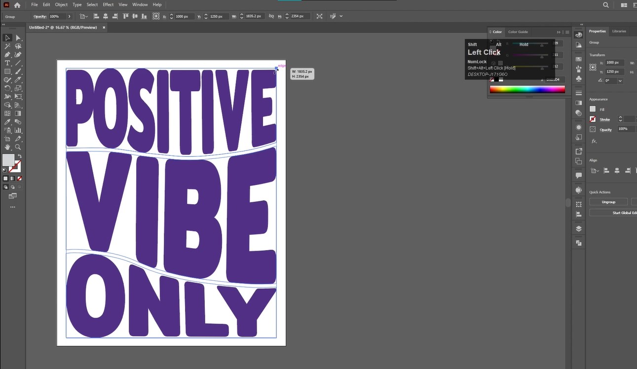 Typography trong illustrator