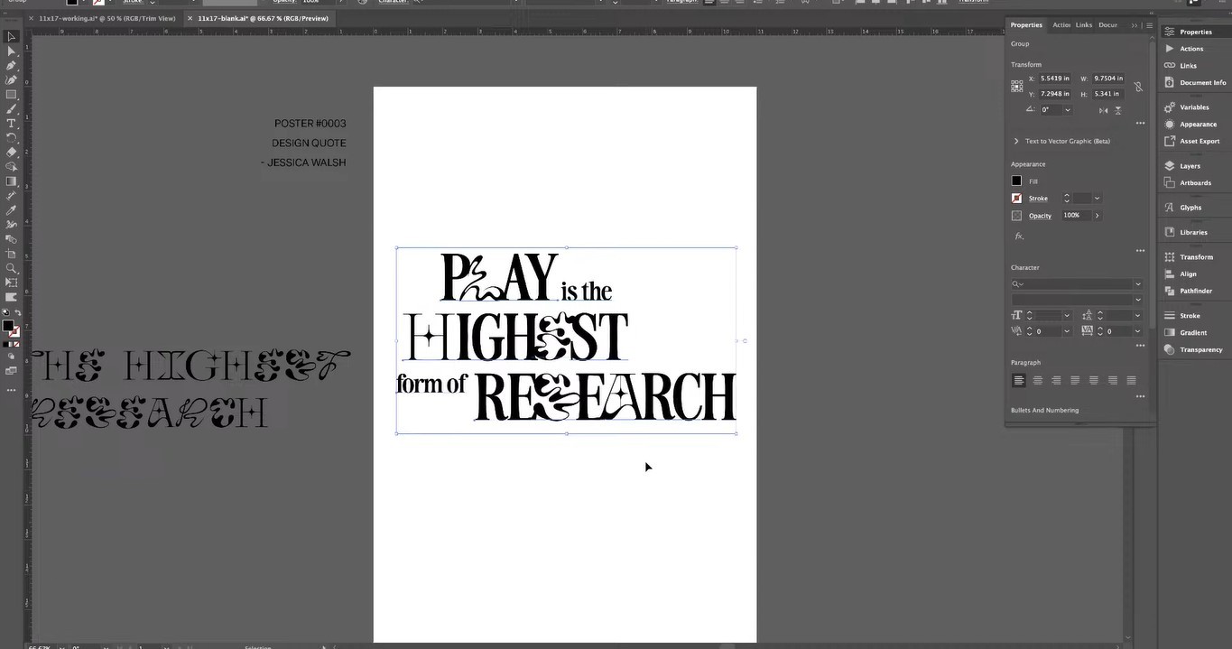 phân cấp thông tin trong illustrator