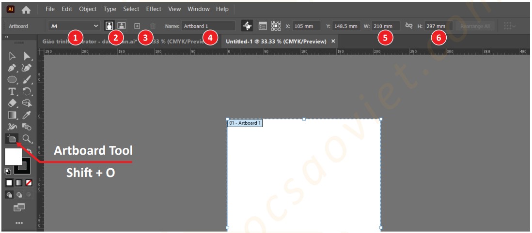 Cách sử dụng Artboard trong Illustrator