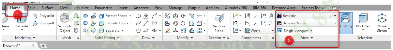 Cách quan sát mô hình 3D trong AutoCAD 