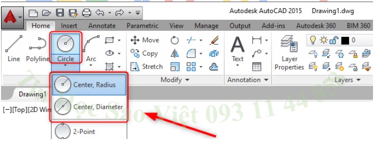 Lệnh vẽ đường tròn