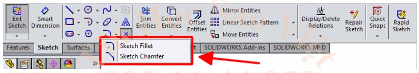 Bo vát góc cho đối tượng trong SolidWorks