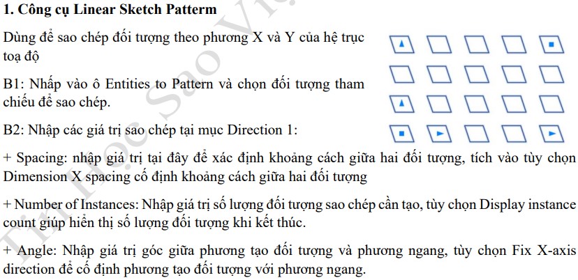 Công cụ Linear Sketch Patterm
