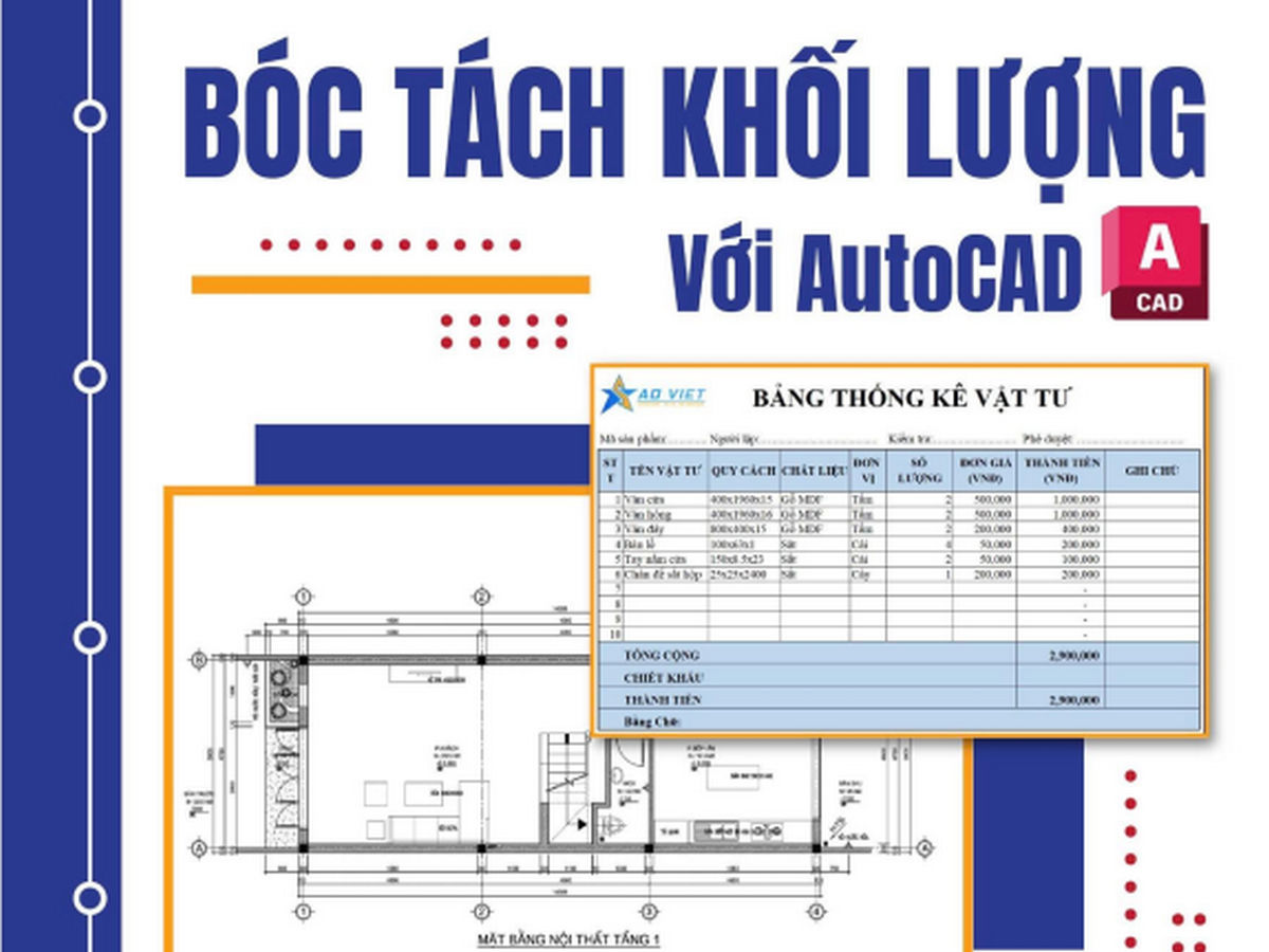 Khóa Học Bóc Tách Khối Lượng Với AutoCAD