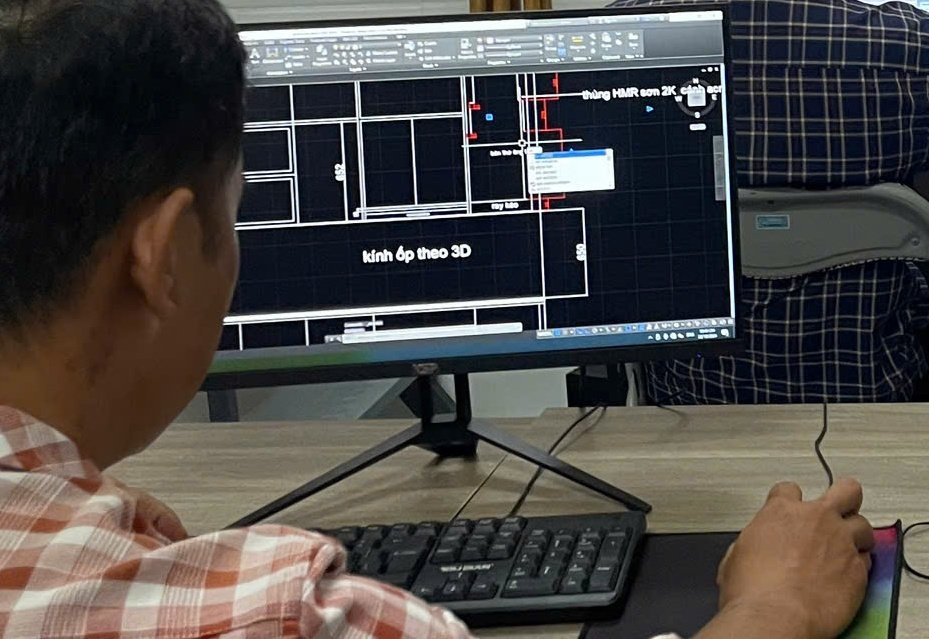 thực hành vẽ autocad cho căn phòng