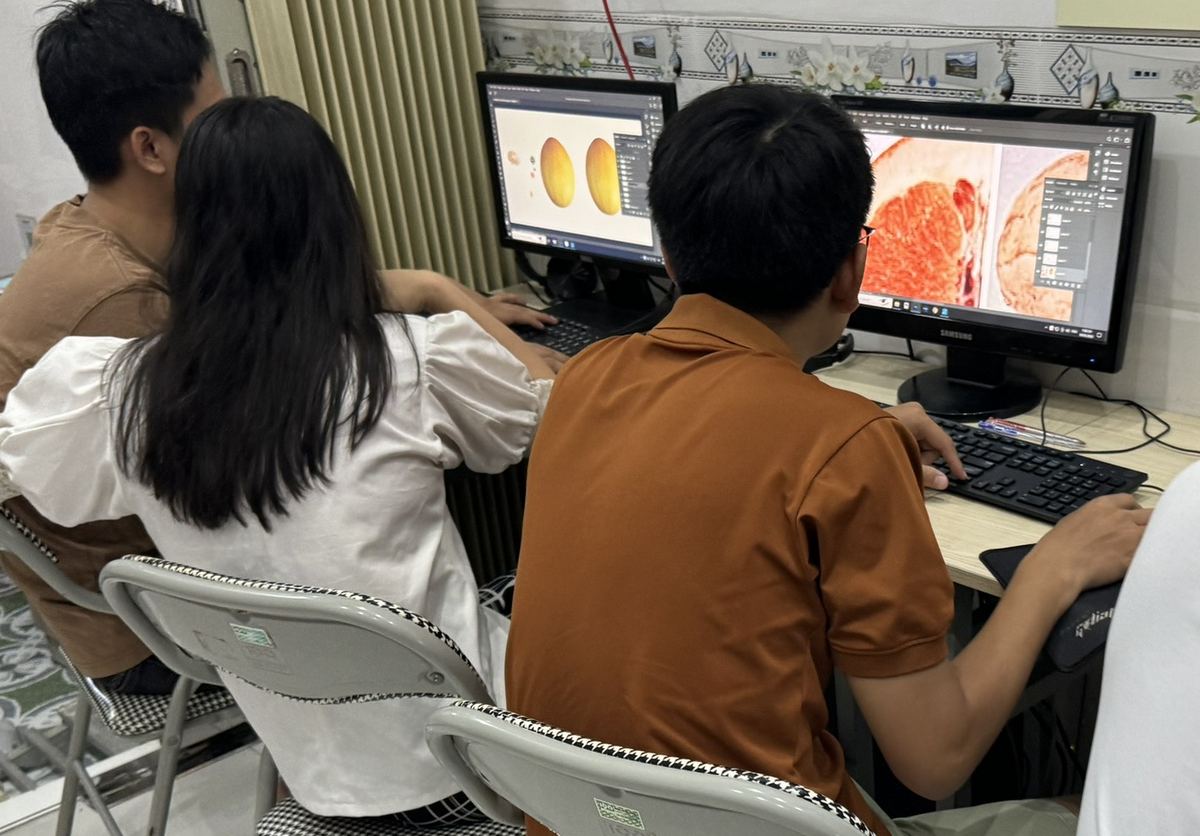 học viên trong khóa học photoshop tại bình tân