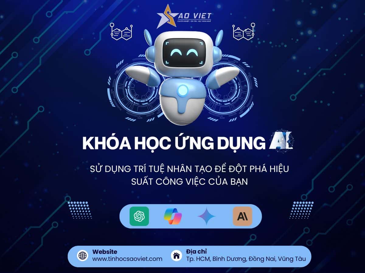 Khóa Học Ứng Dụng Trí Tuệ Nhân Tạo AI Trong Tin Học Văn Phòng