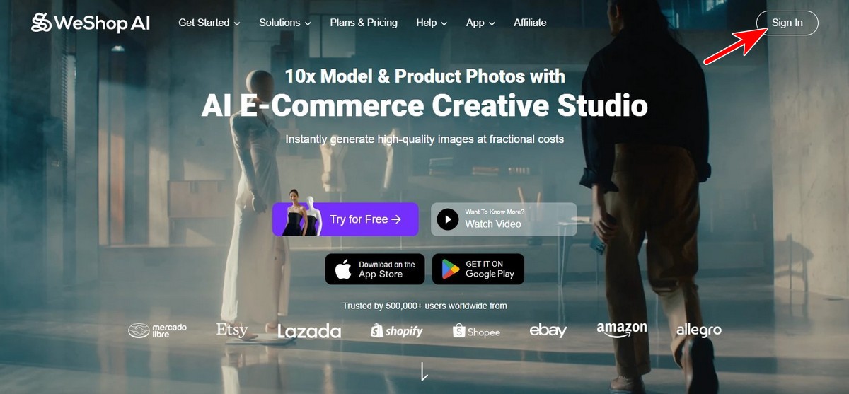 bước 2 nhấn vào sign để đăng nhập với tài khoản google