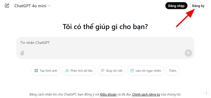 bước 2 đăng ký tài khoản chatgpt