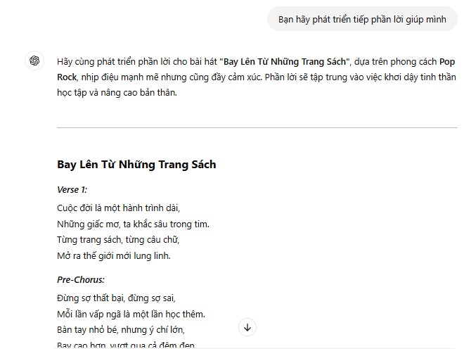 xây dựng lời bài hát