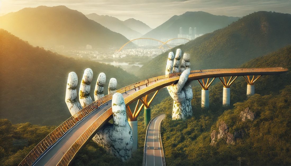 hình ảnh cầu vàng được tạo bằng chatgt