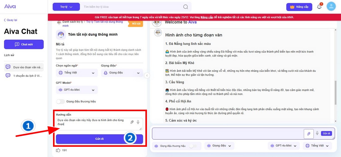 bước 6 sử dụng trợ lý ảo khác để đưa ra gợi ý hình ảnh