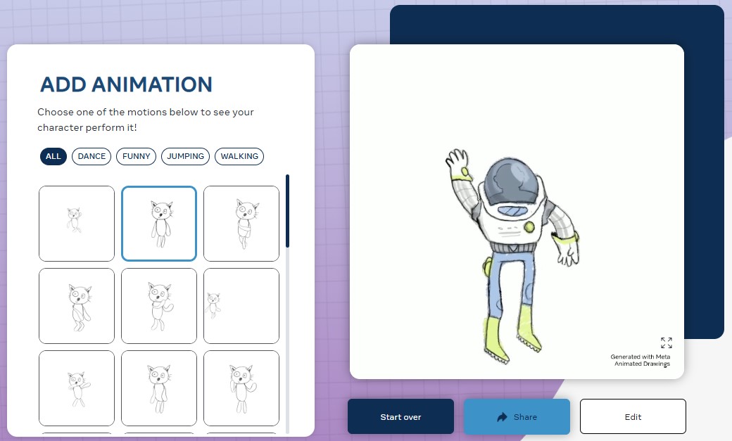 bước 5 thêm một hành động cho nhân vật