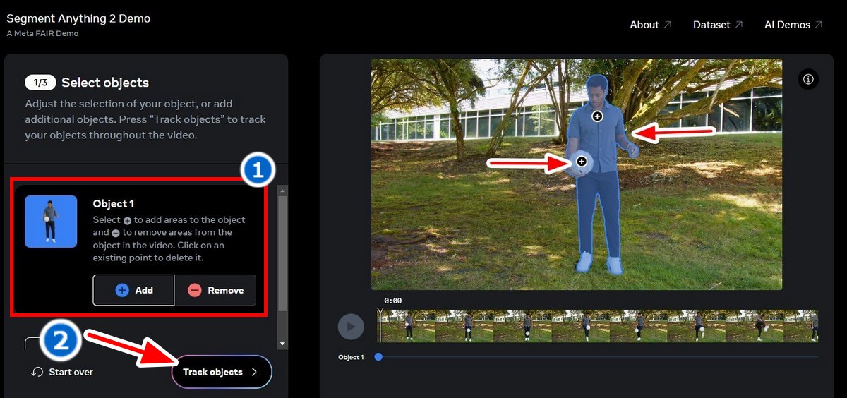 Bước 2: Select objects từng vật thể mà bạn muốn chỉnh sửa