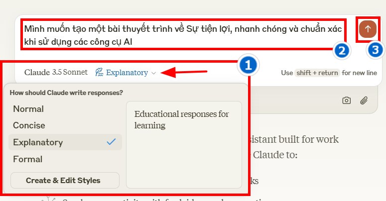 bước 4 tùy chỉnh thuộc tính nội dung muốn hỗ trợ