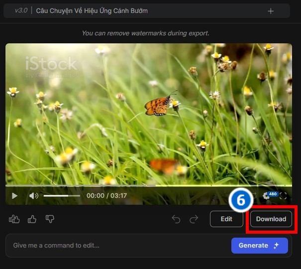 Bước 6 xem lại video và tải xuống