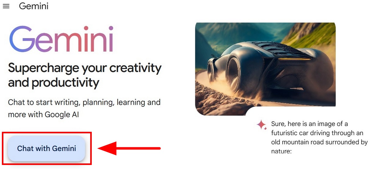 Bước 2 đăng ký để chat với gemini