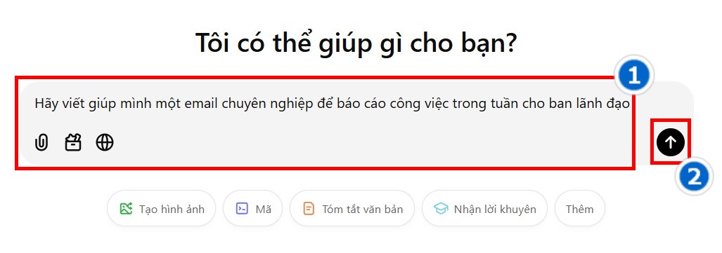 bước 3 nhập nội dung