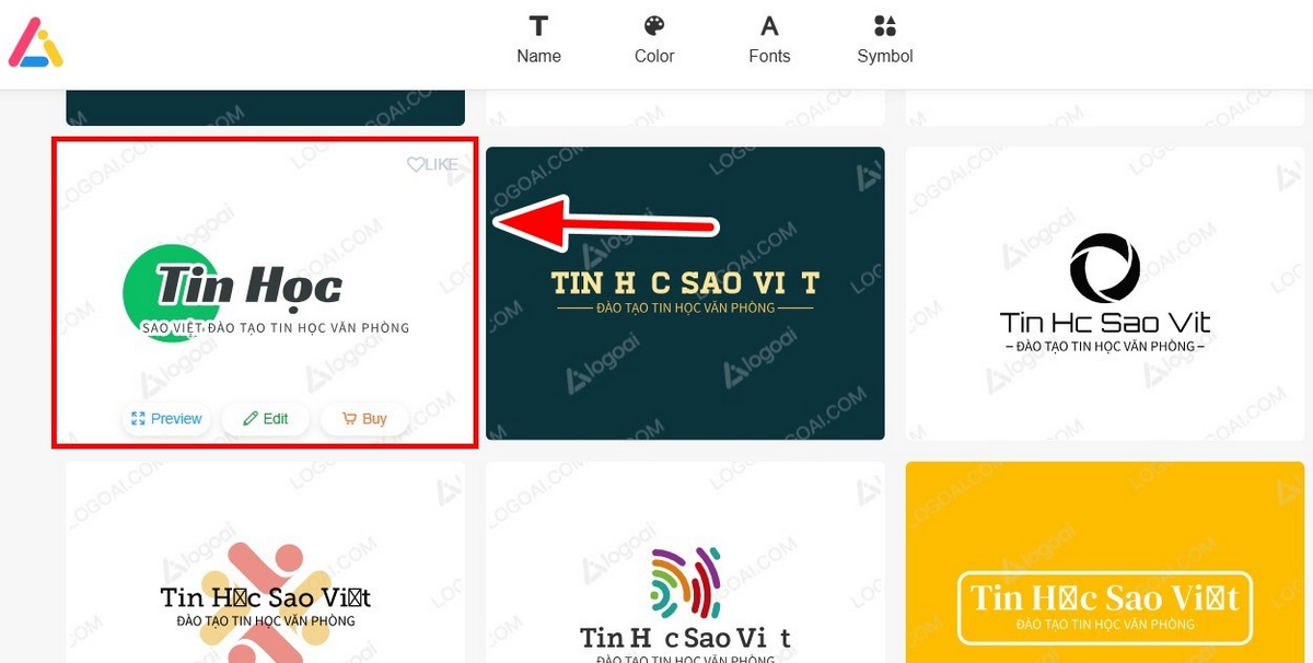 bước 4 nhắn vào xem các mẫu