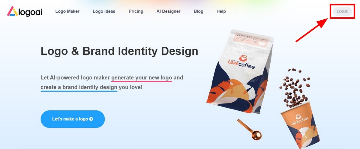 chọn login để đăng nhập tài khoản