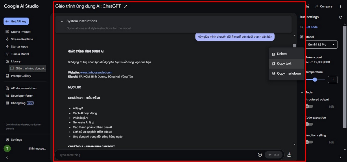 Bước 6 xem lại nội dung