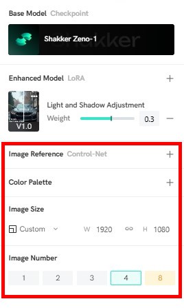 bước 3 điều chỉnh thông số cho hình ảnh của bạn