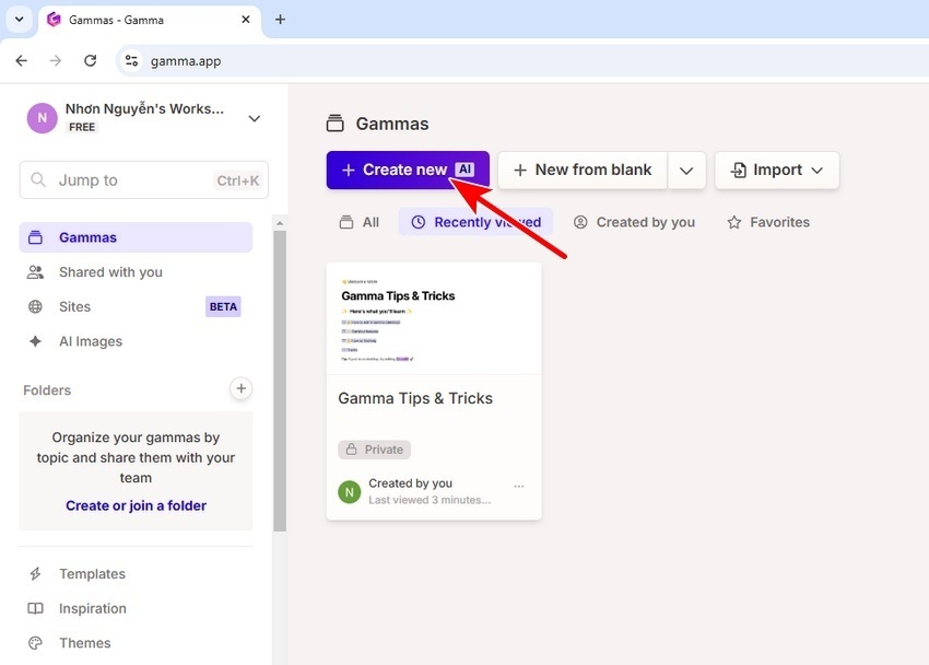 Bước 3: Bắt Đầu Tạo Slides