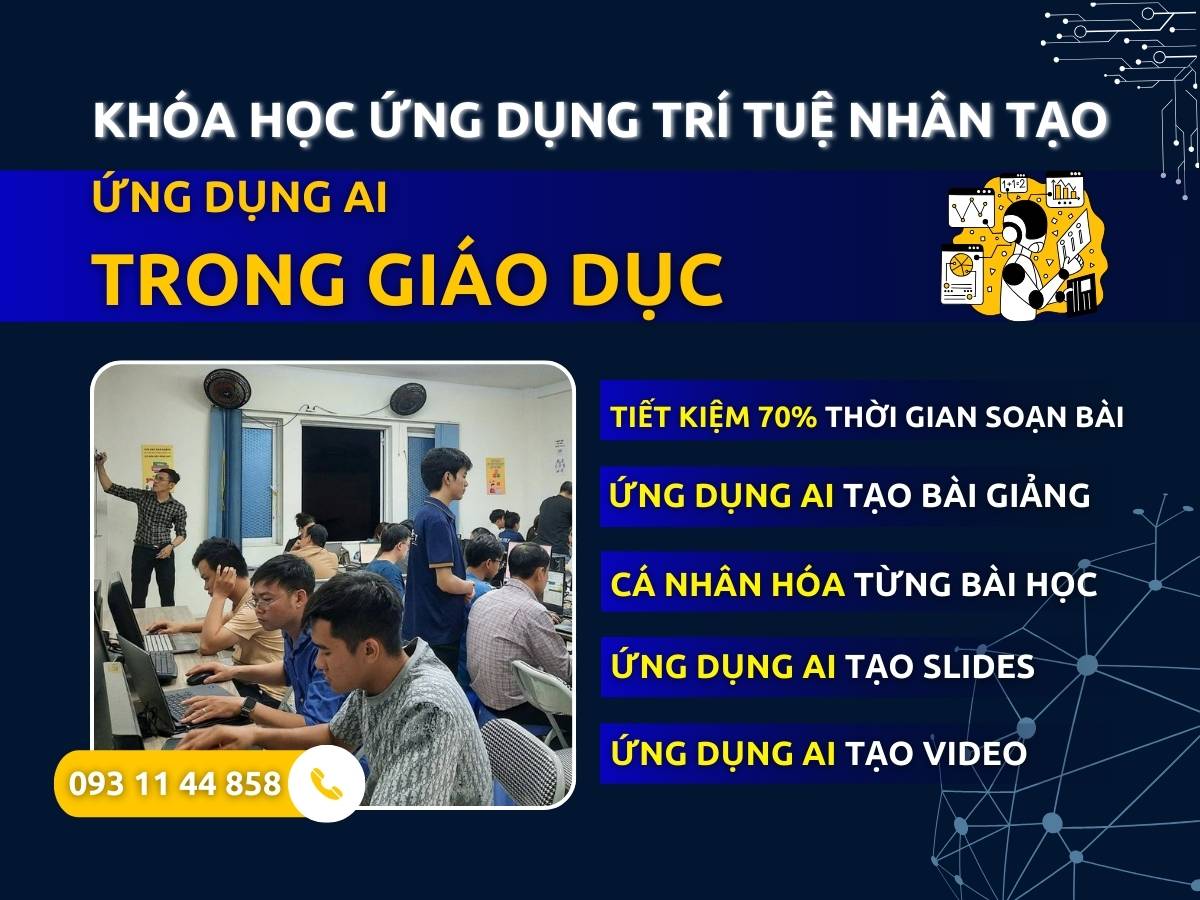 Khóa học sử dụng AI trong giáo dục