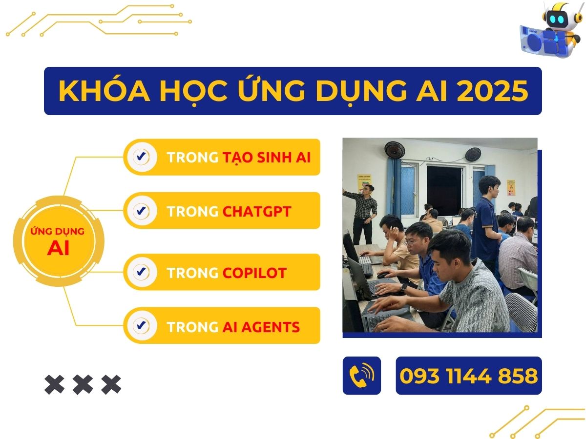 Khóa Học Chuyên Sâu Về AI Tạo Sinh, ChatGPT, Copilot & AI Agents 2025