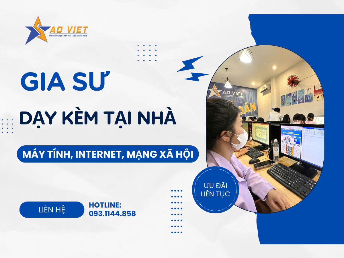 Gia sư dạy kèm sử dụng máy tính, internet, email
