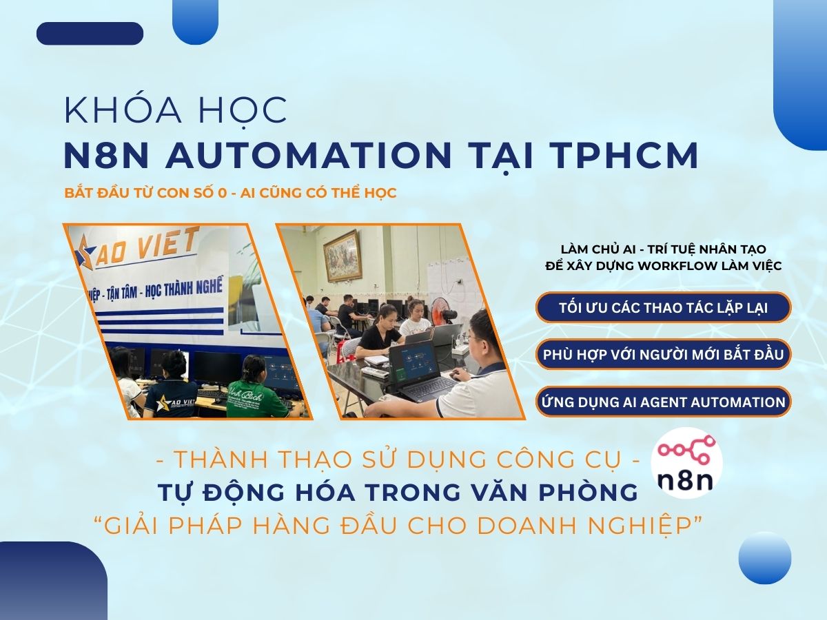 khóa học n8n automation trong văn phòng ở tphcm