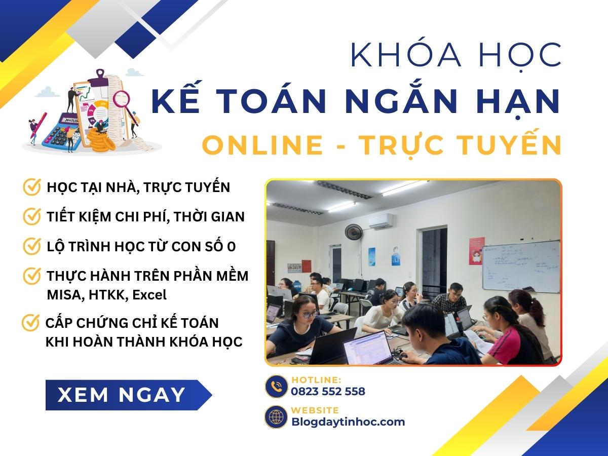 khóa học kế toán ngắn hạn online