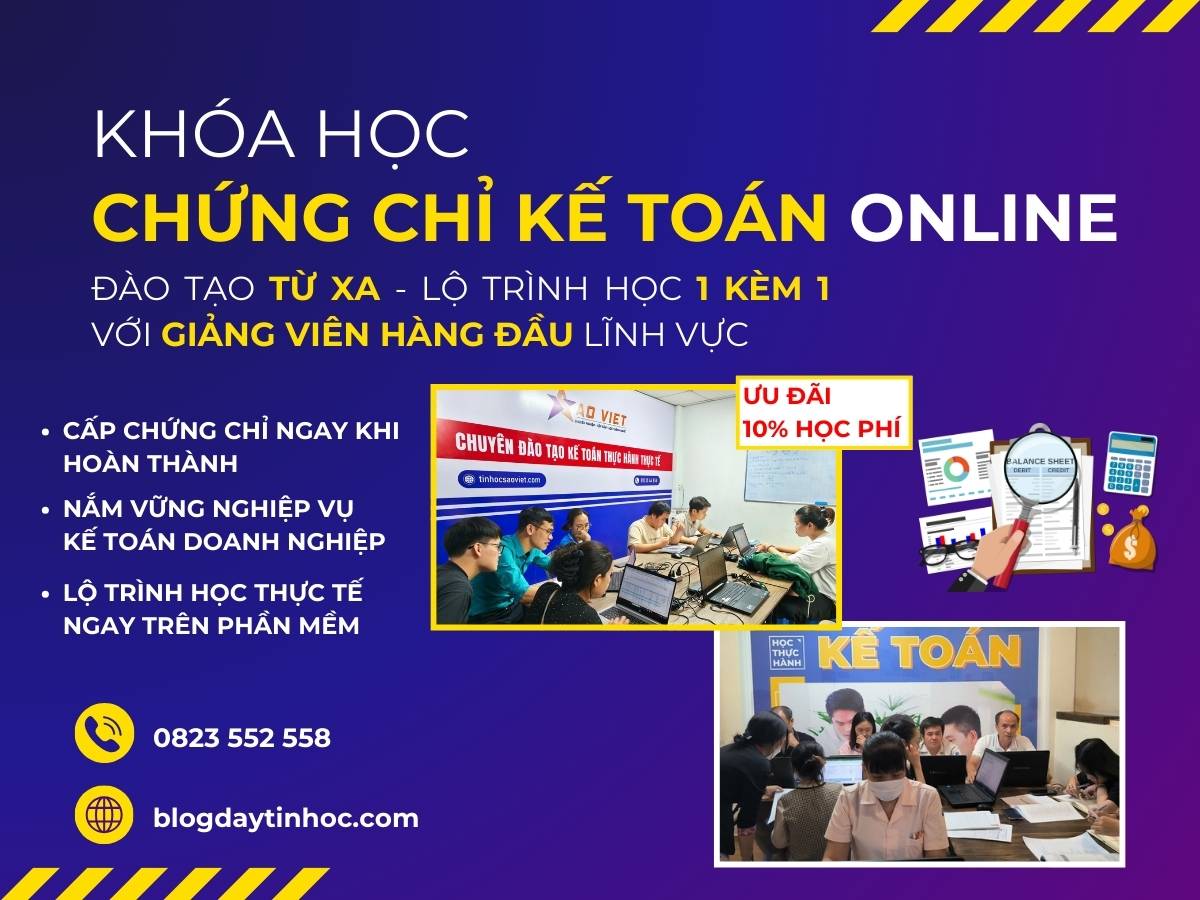 Khóa HỌc CHỨNG CHỈ KẾ TOÁN ONLINE