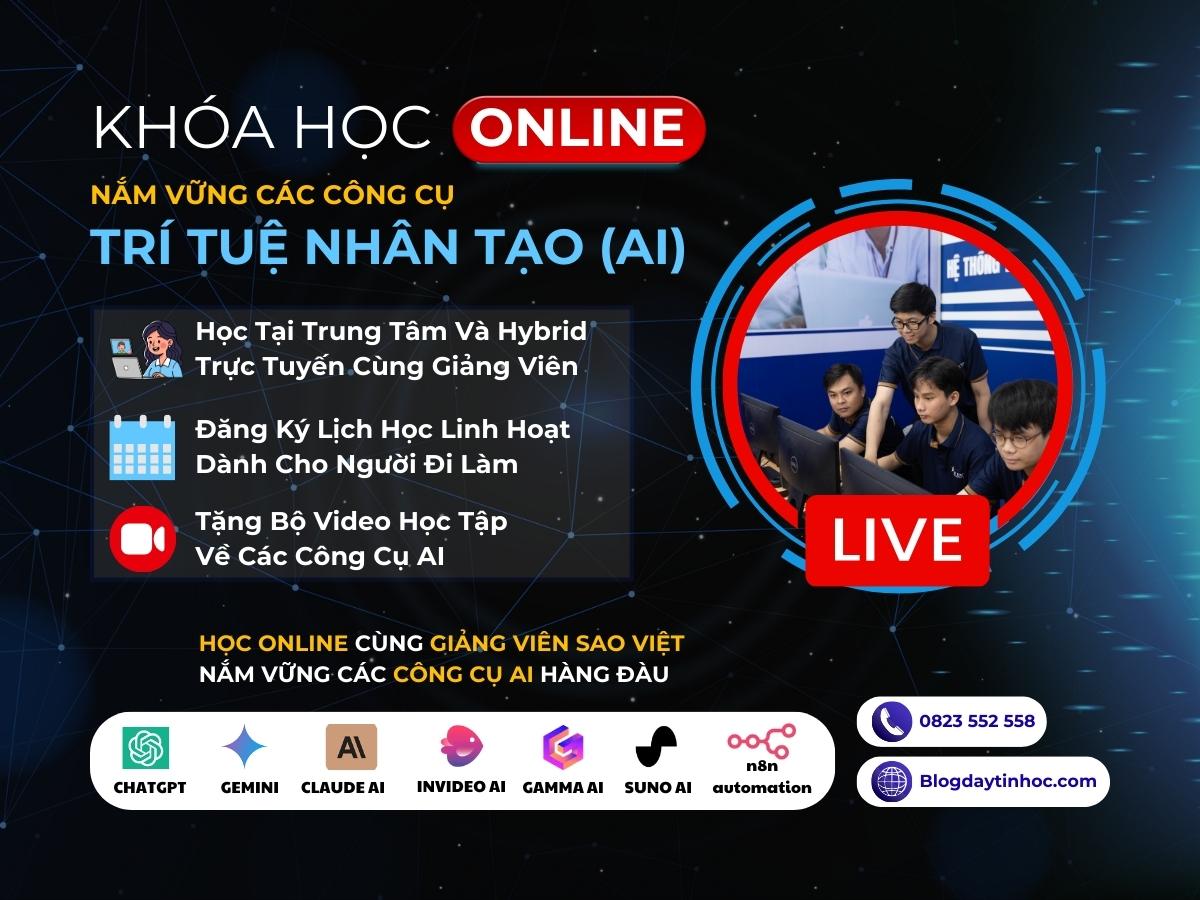 Khóa Học Trí Tuệ Nhân Tạo AI Online Trực Tuyến