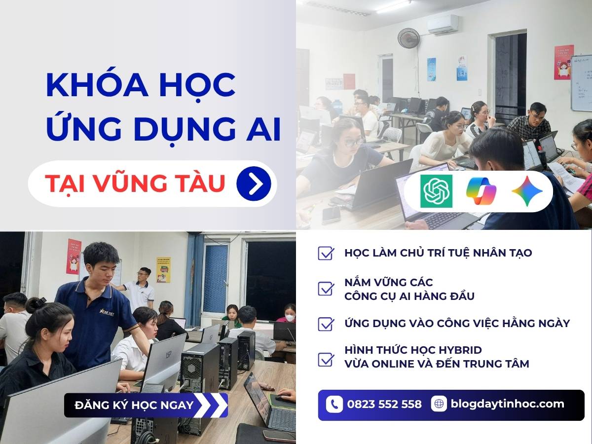 Khóa học Ứng dụng AI tại Vũng Tàu