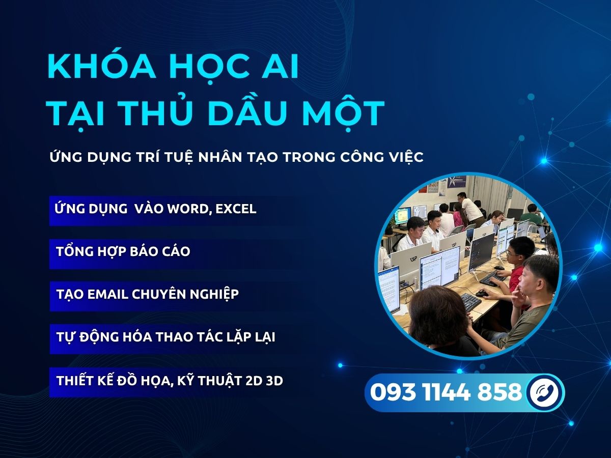khóa học AI tại thủ dầu một
