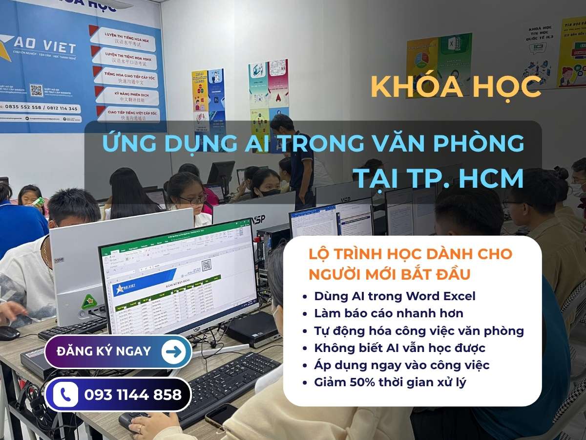 Khóa học AI trong văn phòng ở Tp Hcm