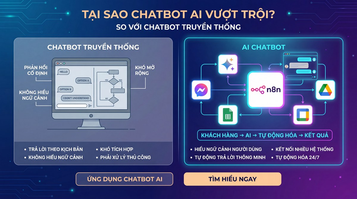 Tại Sao Chatbot AI Đang Vượt Trội So Với Chatbot Truyền Thống