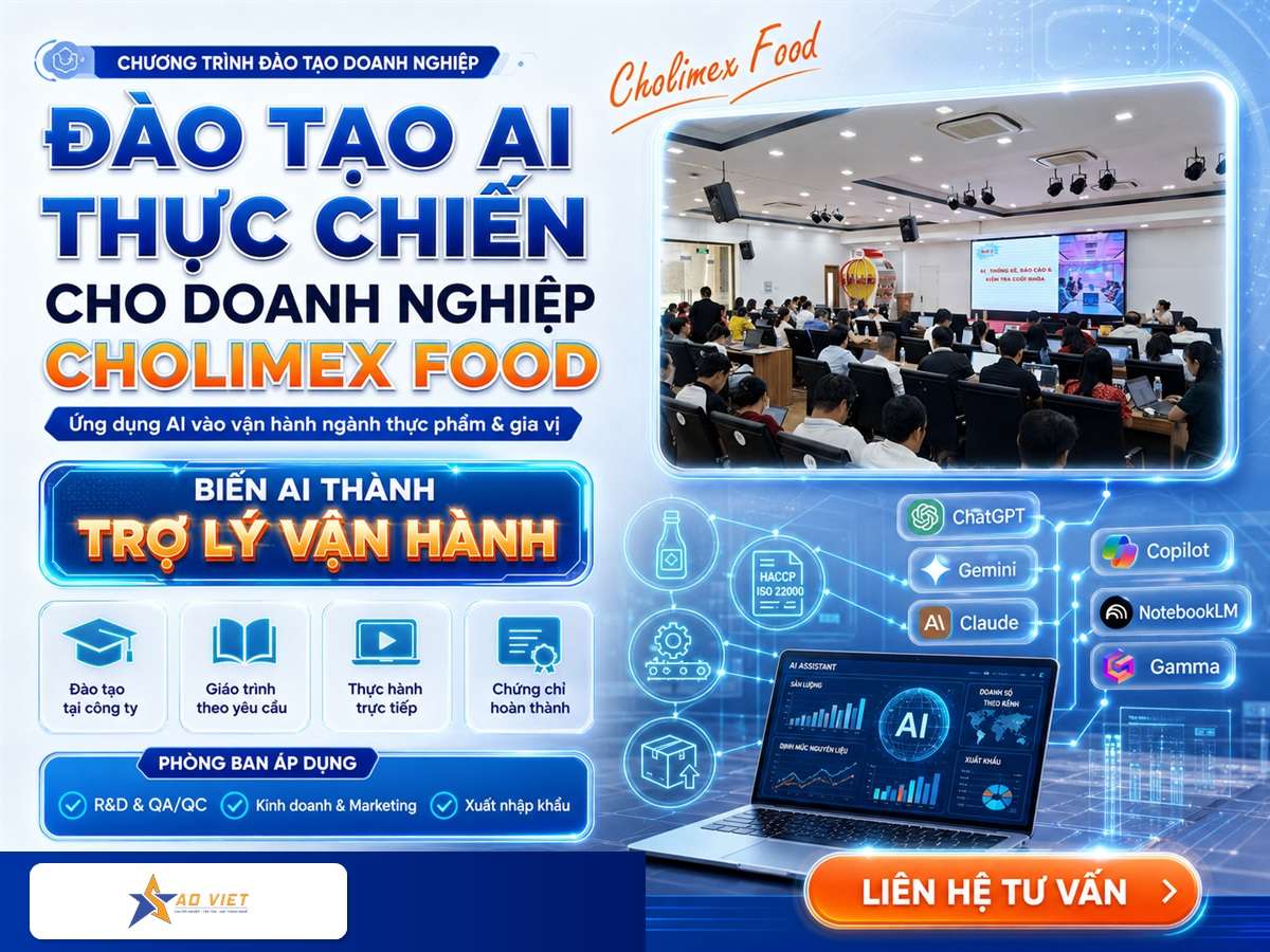 Đào tạo AI thực chiến cho Công ty Cổ phần Thực phẩm Cholimex