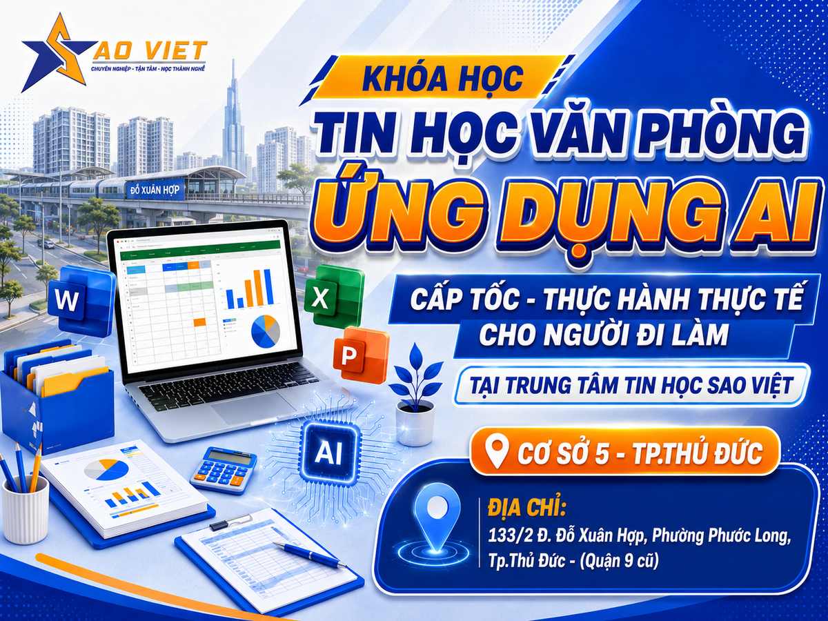 Lớp tin học văn phòng Word Excel PowerPoint tại Phường Phước Long