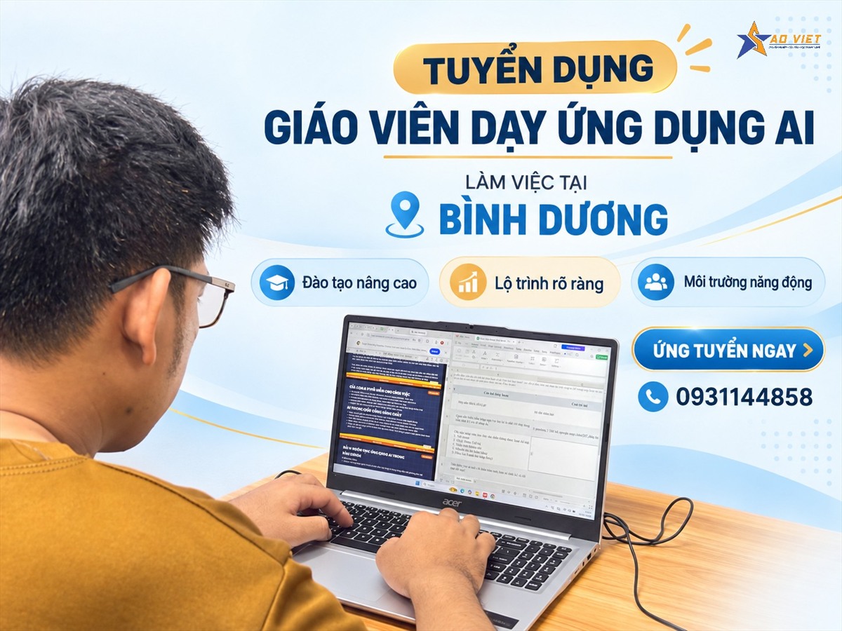 Tuyển dụng Giáo viên Ứng dụng AI tại Bình Dương
