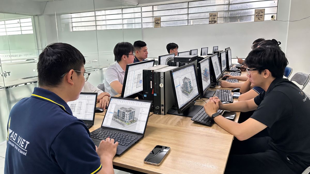 Môi trường làm việc của Giáo viên Revit tại Tin học Sao Việt