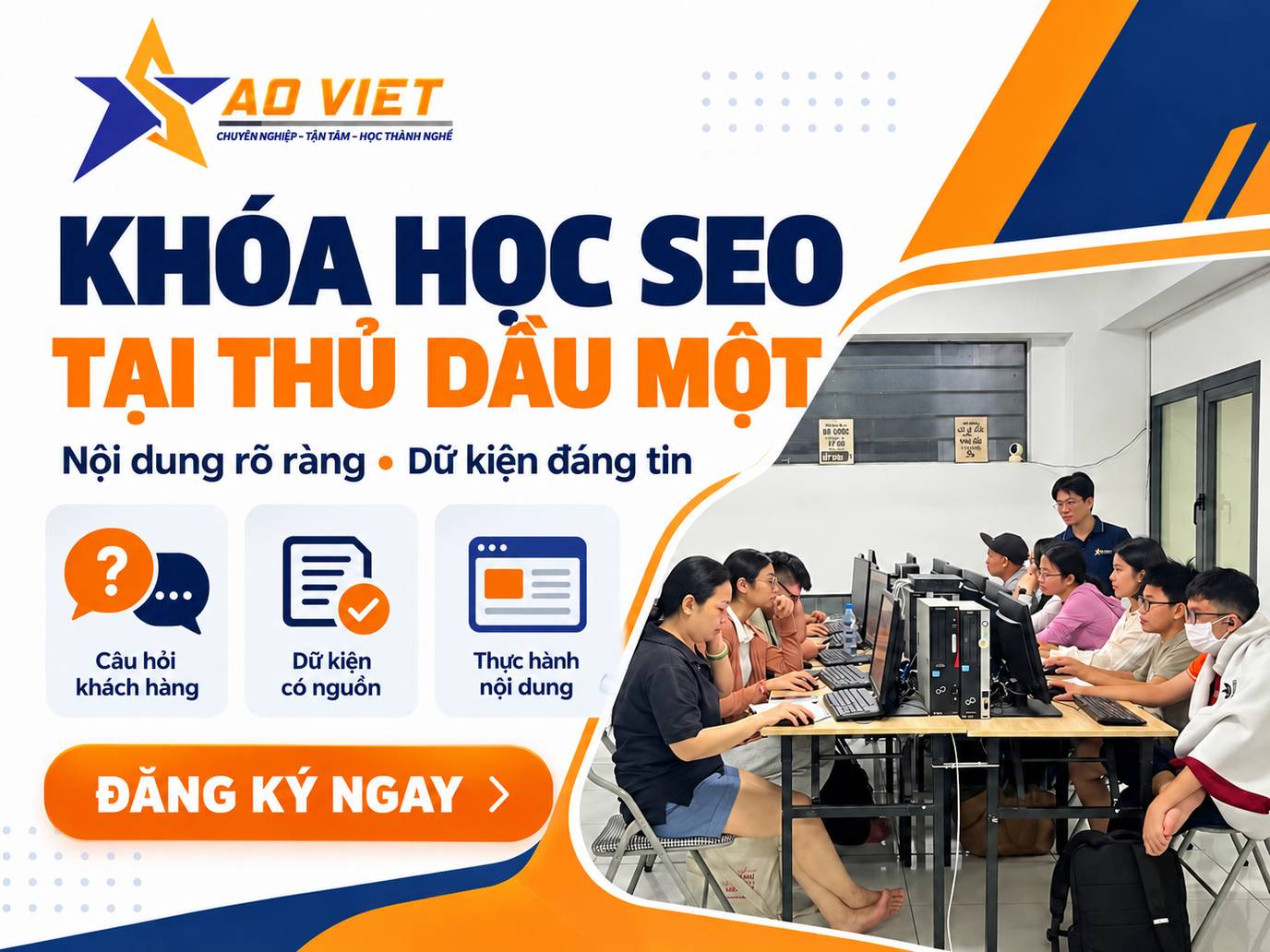 Khóa học SEO tại Thủ Dầu Một – nội dung có dẫn chứng