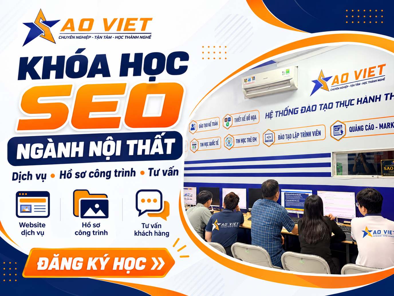 Khóa học SEO ngành nội thất – trang dịch vụ, công trình và tư vấn
