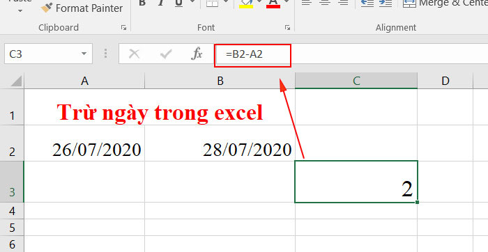 Hướng dẫn cộng trừ ngày tháng trong Excel